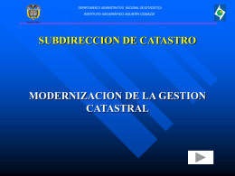 Modernización Catastral - Instituto Geográfico Agustín Codazzi