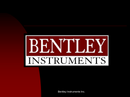Por que Bentley Instruments?
