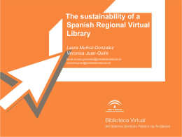 The sustainability of a spanish regional virtual library
