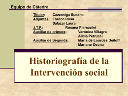 Entramado Historiografía - Facultad de Trabajo Social