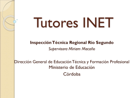 Función del tutor - DGETyFP - INSPECCION TECNICA