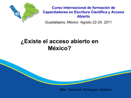 Desarrollo de iniciativas de acceso abierto en México