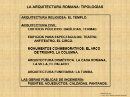 Arquitectura romana, tipologías - Historia