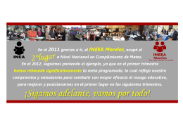 En el 2011 gracias a ti, el INEEA Morelos, ocupó el 2 Lugar a Nivel
