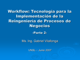 Workflow: Tecnología para la Implementación de la Reingeniería de