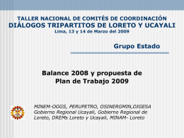 TALLER NACIONAL DE COMITES DE COORDINACIÓN Comité de