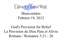 Romanos 3:21 - Calvary Chapel West