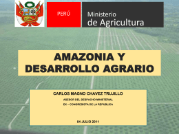 amazonia y desarrollo agrario - Congreso de la República del Perú