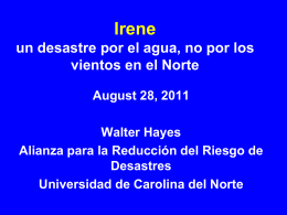 Irene. un desastre por el agua, no por los vientos en el Norte