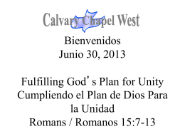 Romanos 15:7 - Calvary Chapel West