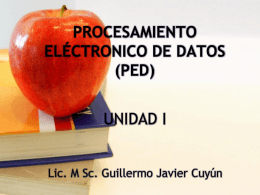 PROCESAMIENTO ELÉCTRONICO DE DATOS (PED)