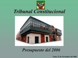 Tribunal Constitucional - Congreso de la República del Perú