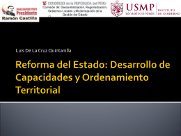 Reforma Estado Desarrollo de Capacidades Luis De La Cruz