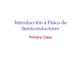 Introduccion a Fisica de semiconductores