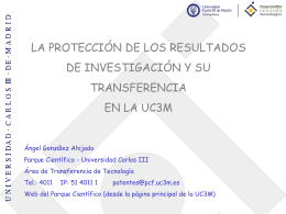 Presentación PDIs - Universidad Carlos III de Madrid