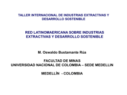 Redes y Manejo de Información Minera en Colombia, Sr. Oswaldo