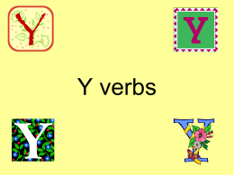 Y verbs - Las clases de la Sra. Meissner