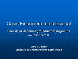 Diapositiva 1 - Foro de la Cadena Agroindustrial Argentina