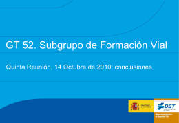GT 52 Subgrupo Formación 5ª Reunión conclusiones v3