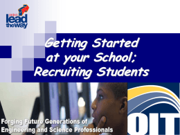 Getting Started and Recruitment - Oregon Institute of Technology