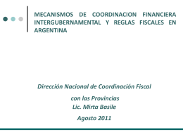 Direccion Nacional de Coordinacion Fiscal con las Provincias