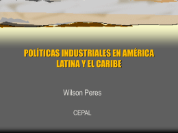 políticas de competitividad industrial en américa latina y el caribe