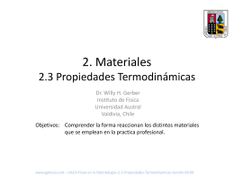 2. Materiales 2.3 Propiedades Eléctricas y Termodinámicas