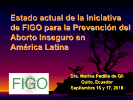 Avances de la Iniciativa FIGO en América Latina y El Caribe