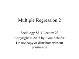 Class 23 Lecture: Multiple Regression 2