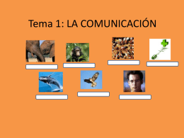 Tema 1: LA COMUNICACIÓN