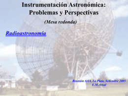 Instrumentación Astronómica: Problemas y Perspectivas
