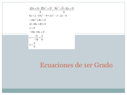 Ecuaciones de 1er Grado