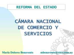 REFORMA DEL ESTADO - Cámara Nacional de Comercio y Servicios
