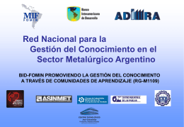 Red Nacional Sector Metalúrgico (power point)