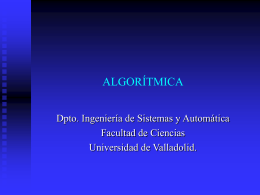 algorítmica - Departamento de Ingeniería de Sistemas y Automática