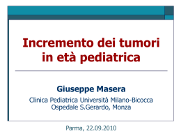 Incidenza di tumori infantili in Italia