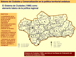 Sistema de ciudades Andalucía 1990