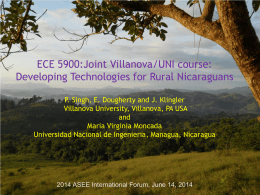 Topic 4: Current sustainable development programs in Nicaragua