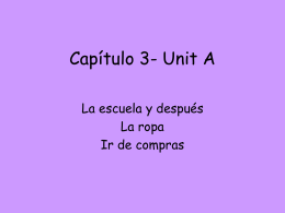 Capítulo 3A Vocab ppt. with English - Reeths