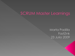 Scrum Master Learnings