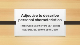 PPT: Voc to describe personal characteristics