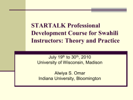 Startalk 2010 Proficiency and OPI Implications