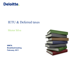 IETU & Deferred taxes Héctor Silva