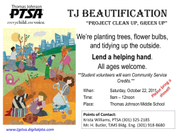 TJ Beautification “Project Clean up, green Up”