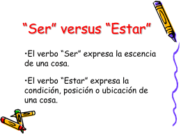 “Ser” versus “Estar”