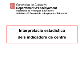 Interpretació indicadors centre - SE Horta