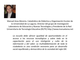MANUEL AREA MOREIRA. Catedrático de Didáctica y Organización