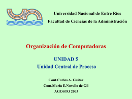 Organización de Computadoras - UNIDAD 5