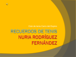 Recuerdos de tenis Nuria Rodríguez Fernández