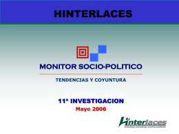 11º MONITOR SOCIO-POLITICO HINTERLACES - E